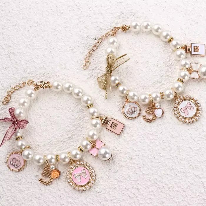 Bijoux de mariage, accessoires de princesse en strass pour chiots, chaîne pour chien, chat, collier à nœud, colliers pour animaux de compagnie