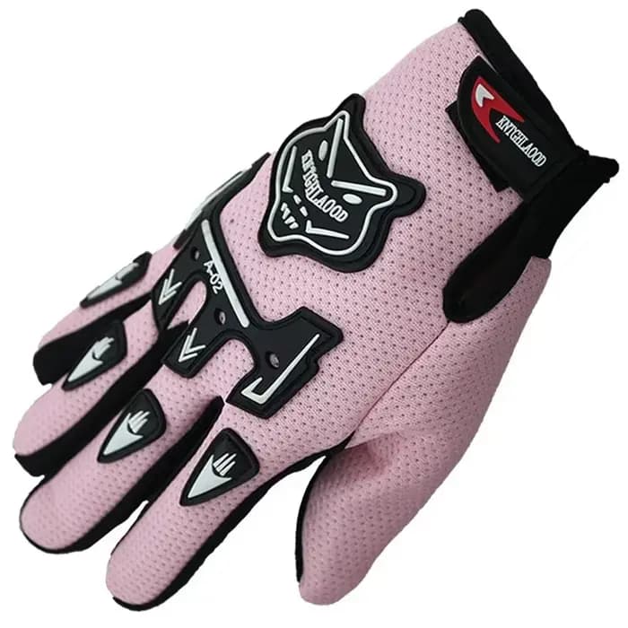 Gants de moto en cuir à doigts complets pour enfants