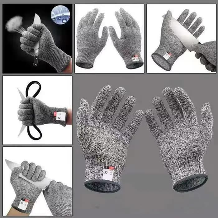 HPPE niveau 5 gants de sécurité résistants aux coupures Anti-coupure gris