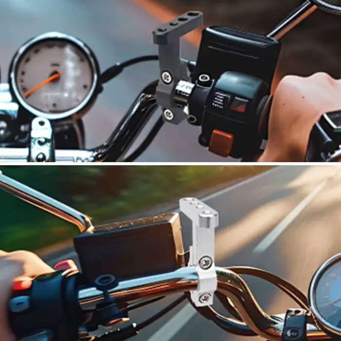 Support de guidon de moto en aluminium