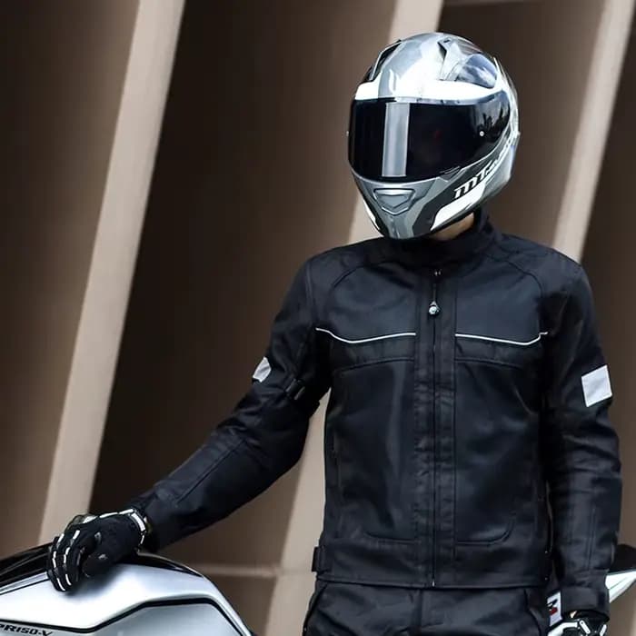 Veste de moto en maille respirante unisexe