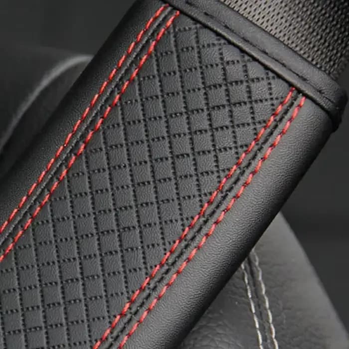 Accessoires de voiture ceinture de sécurité en cuir PU ceinture de sécurité housse d'épaule Protection respirante ceinture de sécurité rembourrage coussin accès intérieur automatique