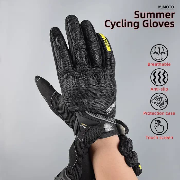 Gants de moto d'été certifiés CE