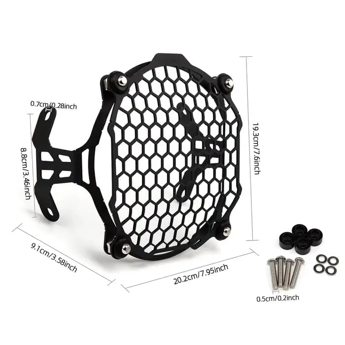 Grille de protection de lumière de sauna avant de moto