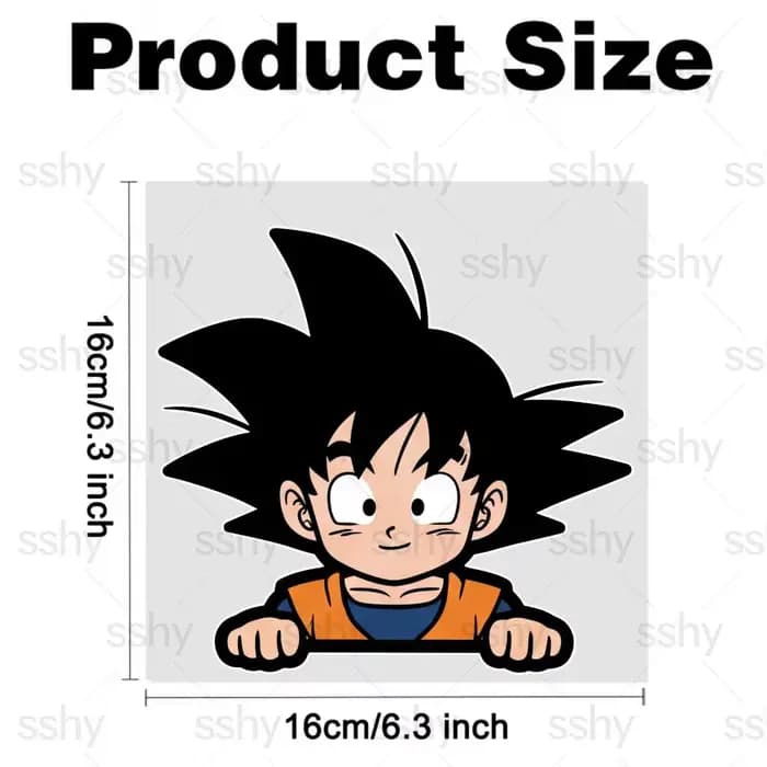 Autocollant drôle DRAGON BALL GOKU haute visibilité réfléchissant et imperméable