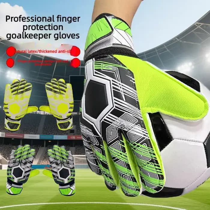 Gants de gardien de but de football professionnels avec protections pour les doigts, gants de gardien de but en latex antidérapant épaissi pour adultes, enfants, hommes et femmes