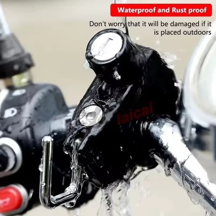 Serrure pour casque de moto – Sécurité antivol avec 2 clés