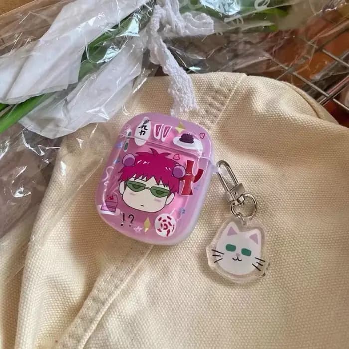 Anime Saiki Kusuo périphérique créatif Apple sans fil Bluetooth Airpods Pro génération 1 étui pour casque génération 2 génération 3