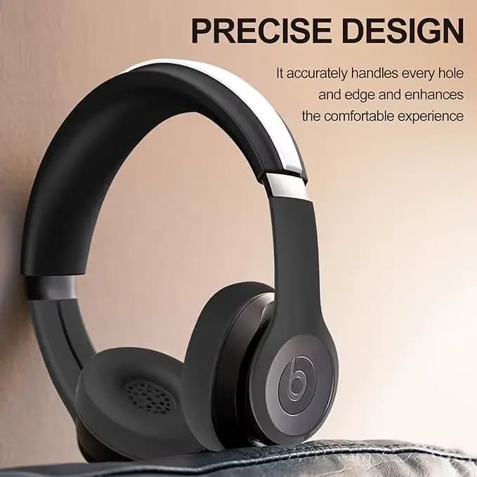 【3 en 1】 Ensemble de housses en silicone Solo 4, housse de coussinet d'oreille anti-rayures/housse de coque/housse de bandeau pour casque Beats Solo 4