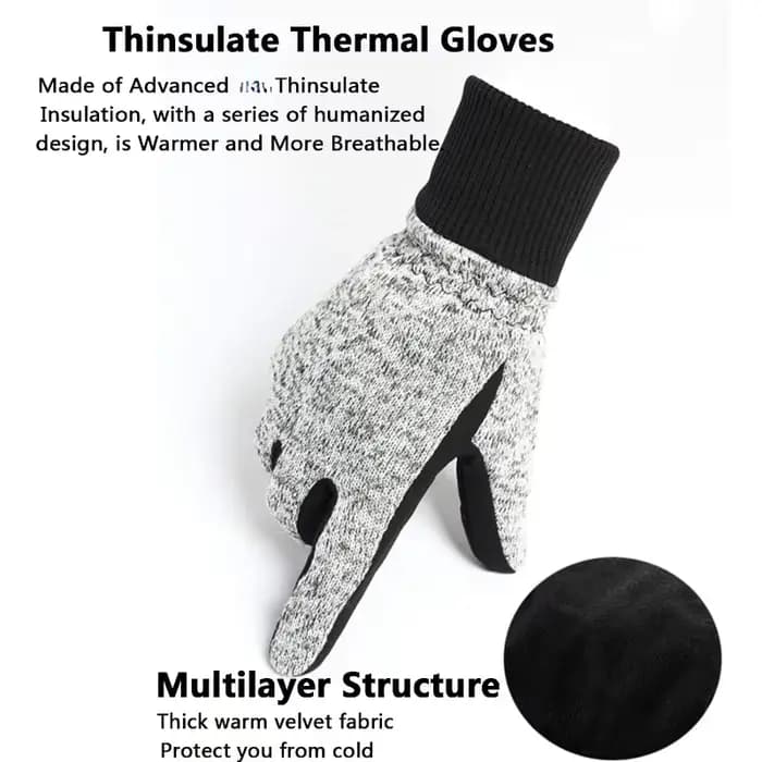 1 paire de gants d'hiver -20 ℉ Gants thermiques Thinsulate