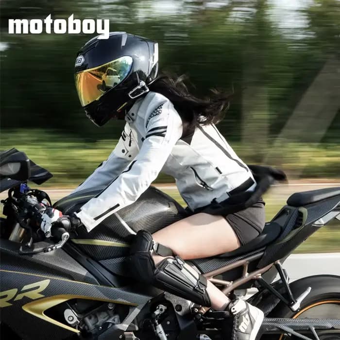 Veste de moto d'été en maille respirante pour femme, coupe-vent et Anti-chute