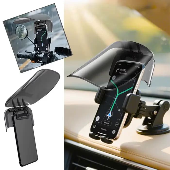 Support de téléphone pour moto Pare-soleil Visière de casque étendue imperméable