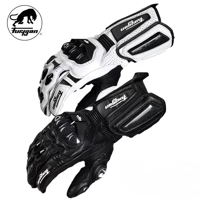 Furygan AFS10 gants de course de moto en cuir de fibre de carbone