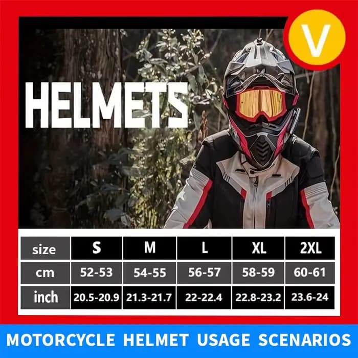 VGV casque tout-terrain moto