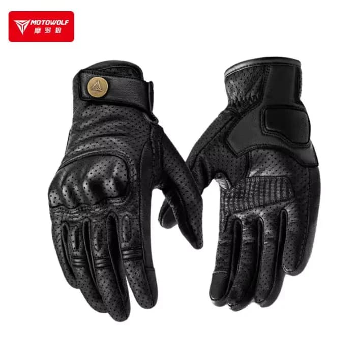 Motowolf été Moto gants en cuir