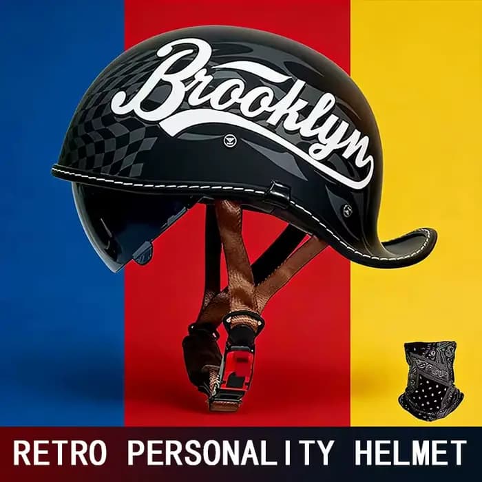 Casque de moto rétro pour femme