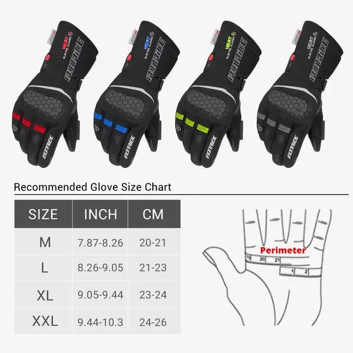Gants chauffants étanches pour moto