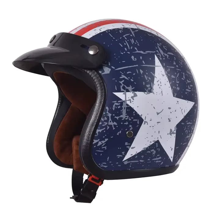 Casque de moto ouvert rétro pour hommes et femmes