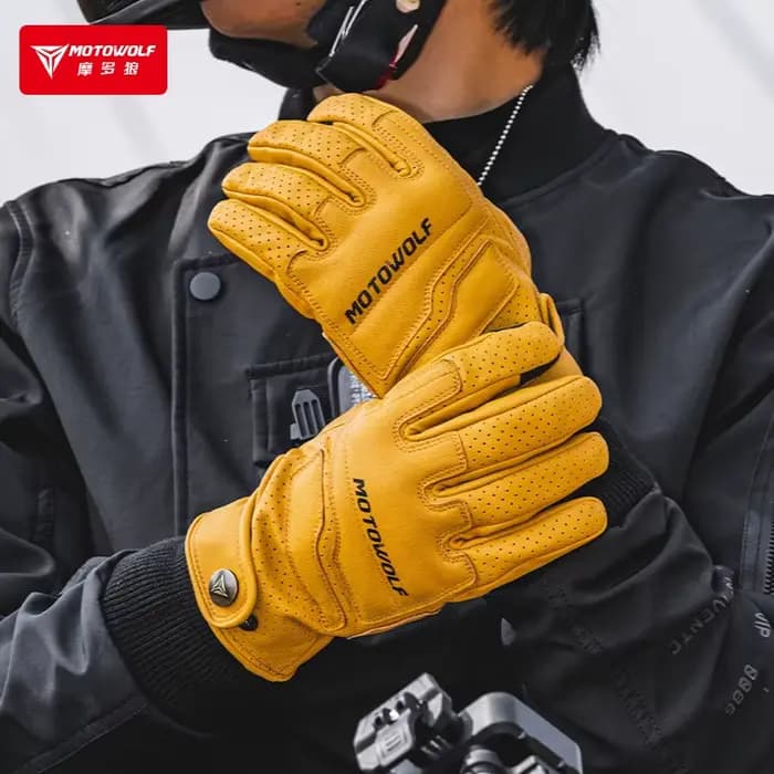 Gants de Moto en cuir pour hommes et femmes