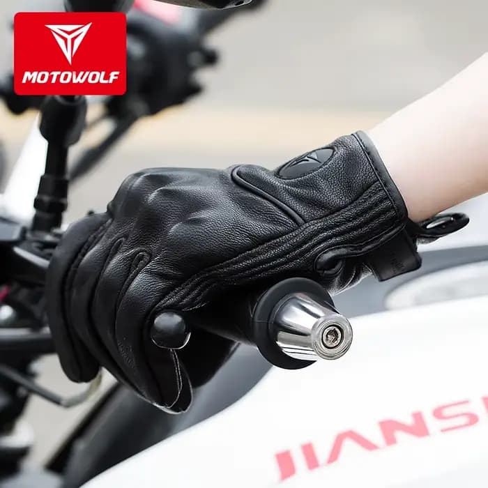 Gants de moto en cuir véritable
