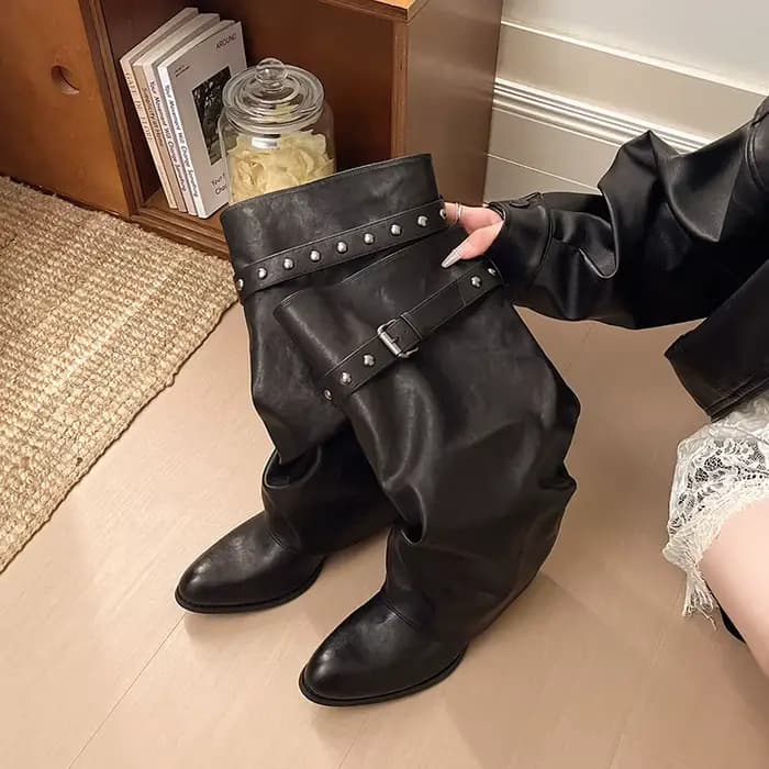 Bottes longues à rivets - Nouveau style 2026