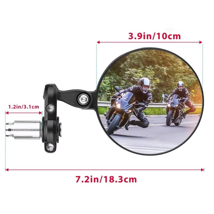 Miroir d'extrémité de guidon de moto E-MARK