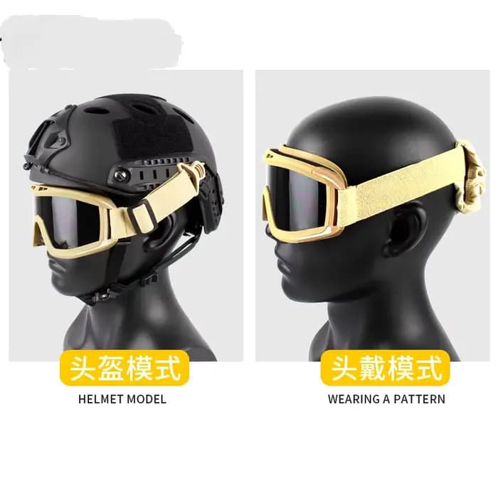 Lunettes de protection pour casque tactique