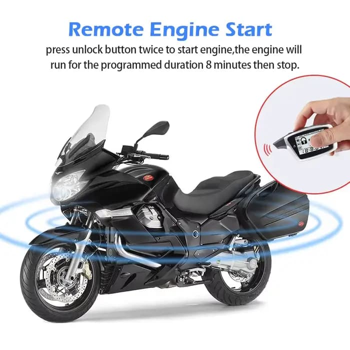 Accessoires anti-vol pour moto, système d'alarme bidirectionnel pour moto 12V