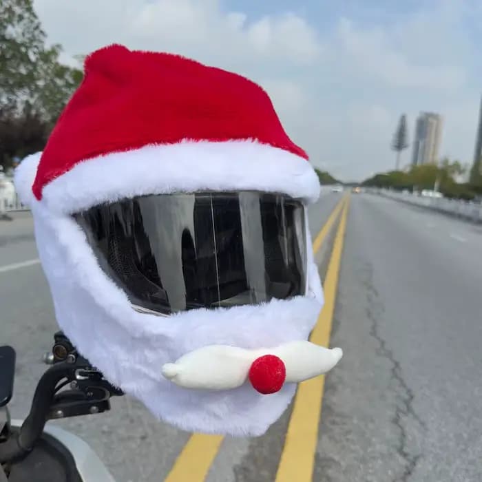 Housse de casque de moto de noël
