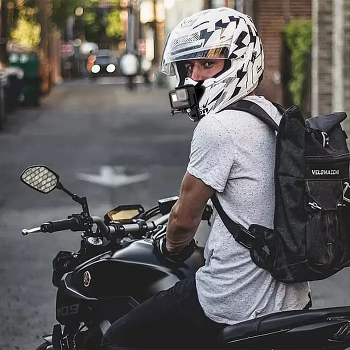 Support de ruisseau de casque de moto pour GoPro