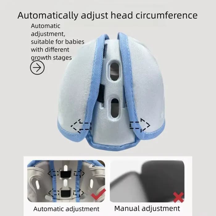 Casque de sécurité pour bébé, sans bosses, Protection à 360 degrés, protecteur de tête réglable pour bébé, Ultra-léger, absorbant les chocs