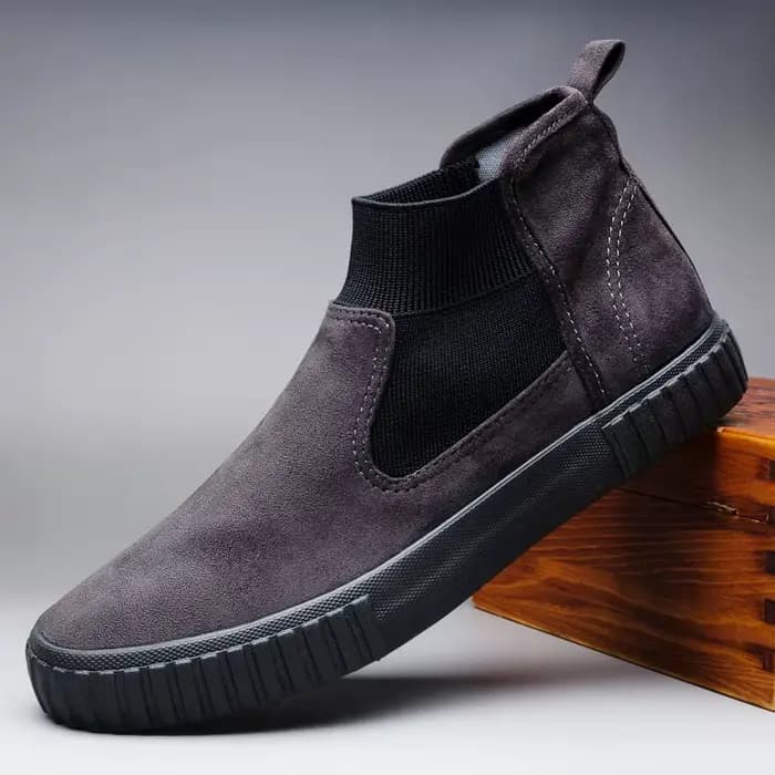 Bottes de moto en daim pour hommes
