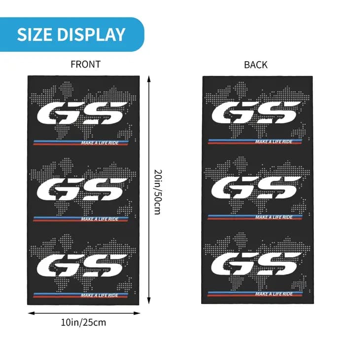 Guêtre de cou d'aventure de moto GS personnalisée pour hommes et femmes