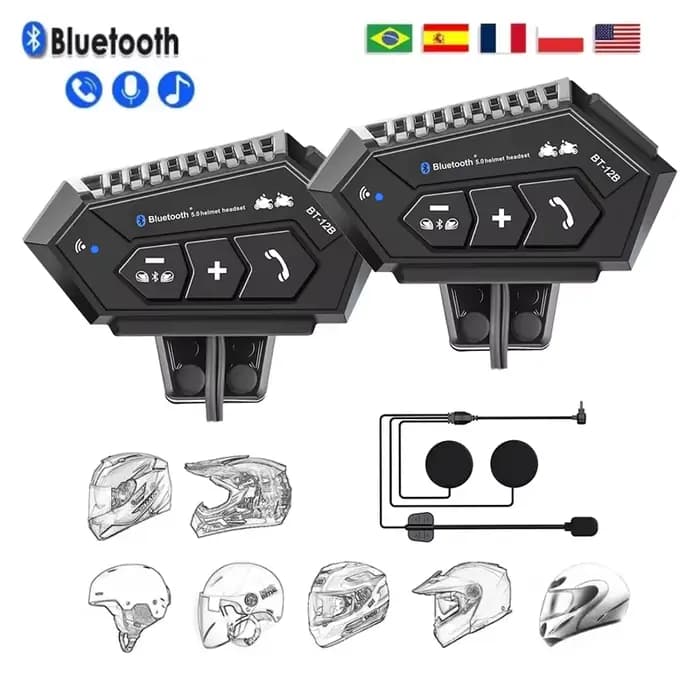 Casque de moto avec interphone Bluetooth