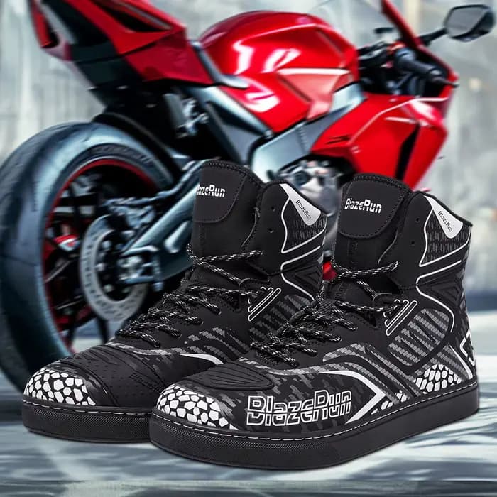 Chaussures de moto imperméables pour hommes