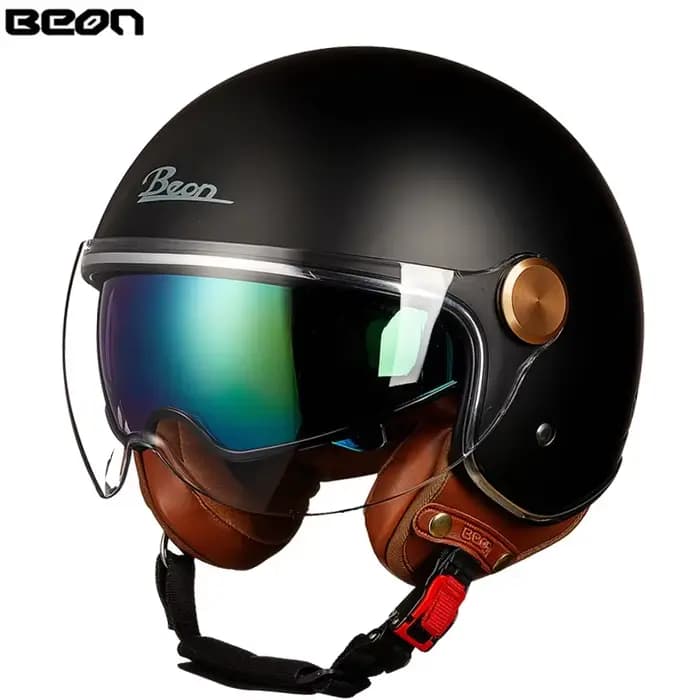 BEON B120 3/4 casque de moto double bouclier