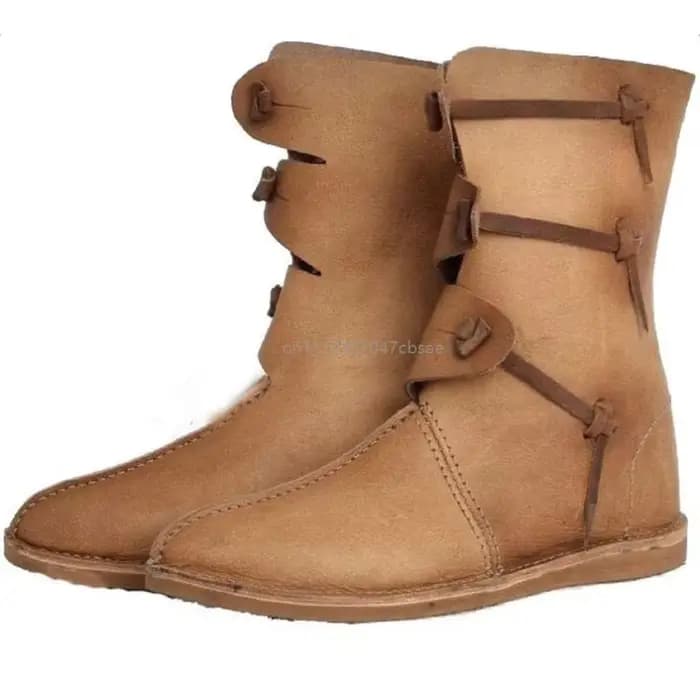 Bottes Médiévales Homme Style Romain à Bout Rond