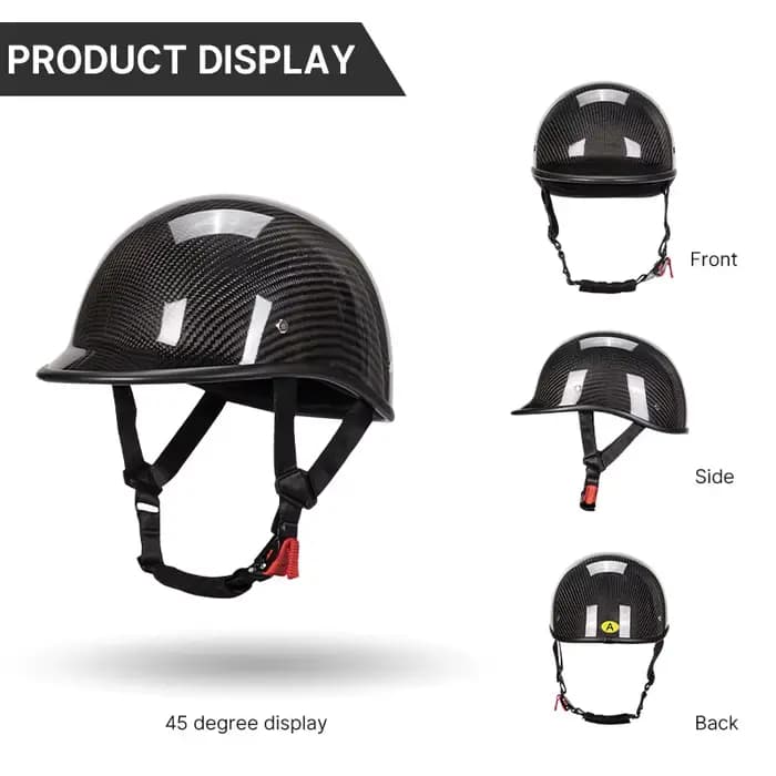 Casque de moto en Fiber de carbone noir