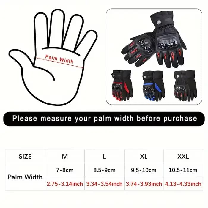 Gants de course de Moto imperméables coupe-vent hiver chaud en cuir cyclisme vélo résistant au froid