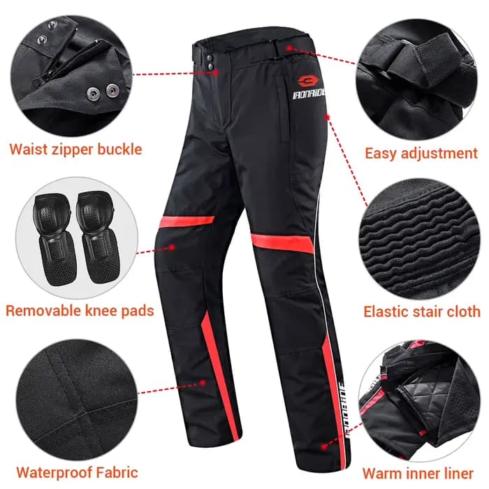 Pantalons de moto pour hommes chauds et réfléchissants en toutes saisons