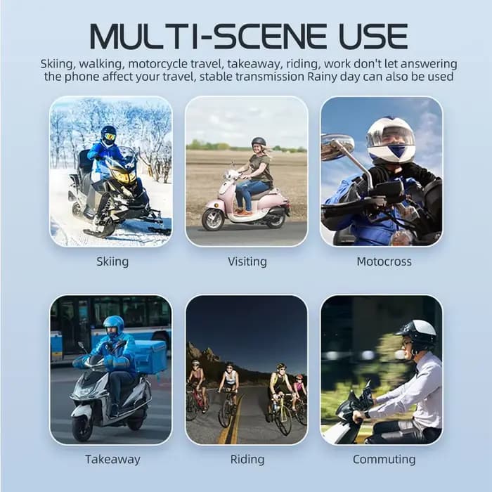 Y10 2x Interphone Moto Bluetooth casque étanche 300m pour 2 coureurs Intercomunicador