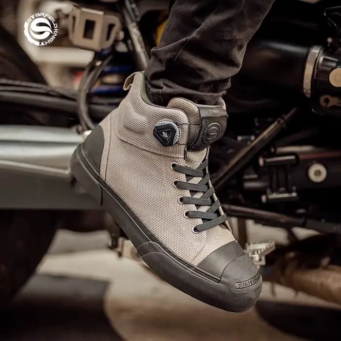 Chaussures d'équitation de moto rétro unisexes