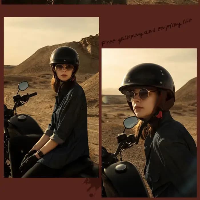 Casque de Moto Rétro avec Certification DOT