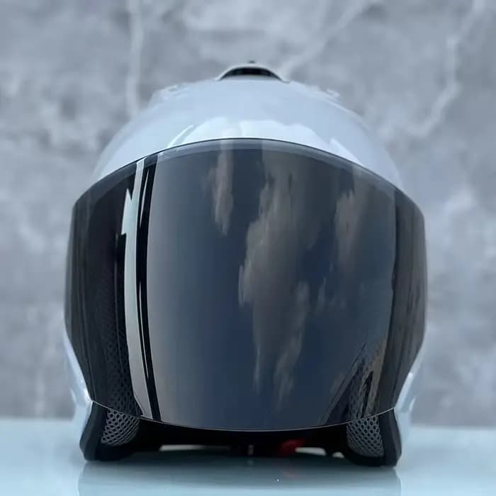 Ram4 demi-casque gris brillant hommes et femmes moto tout-terrain casque d'été descente course montagne Cross Casco Capacete