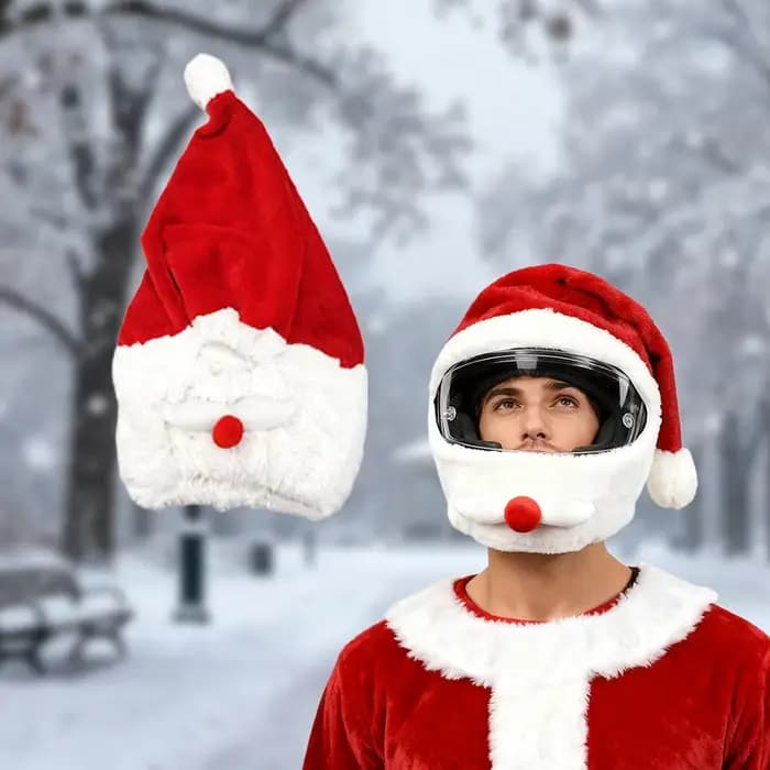 Housse de casque de moto de noël