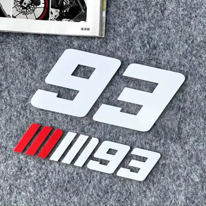 2 pièces/ensemble de No. Autocollant personnalisé pour casque de moto