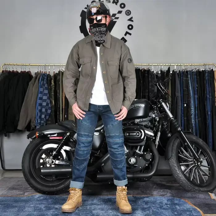 Veste de moto rétro pour homme