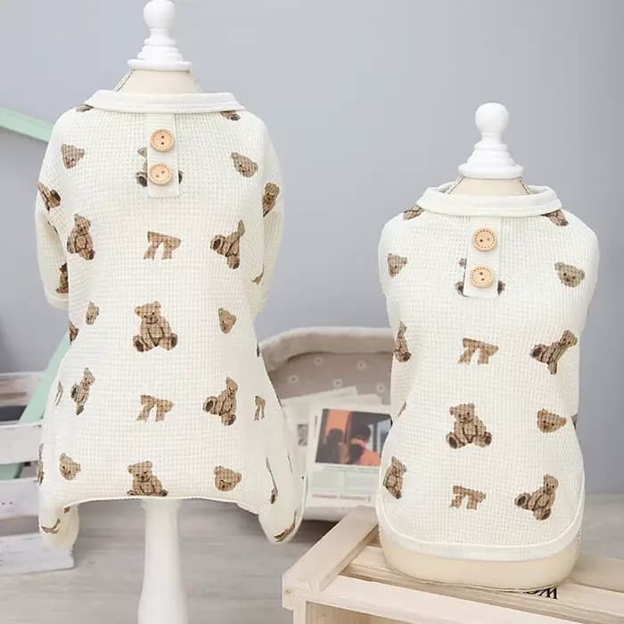 Pyjama pour chien à motif Animal, vêtements pour animaux de compagnie, combinaison pour chien, gilet sans manches, sweat à capuche pour petits chiens, Chihuahua, chiot, chat, Pijamas S