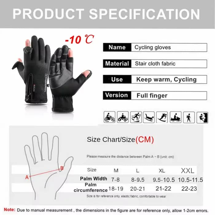 Écran tactile hommes gants de cyclisme imperméable hiver