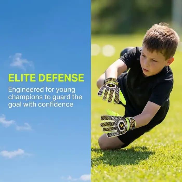 1 paire de gants de gardien de but de football avec protection des doigts, gants de gardien de but antidérapants et respirants
